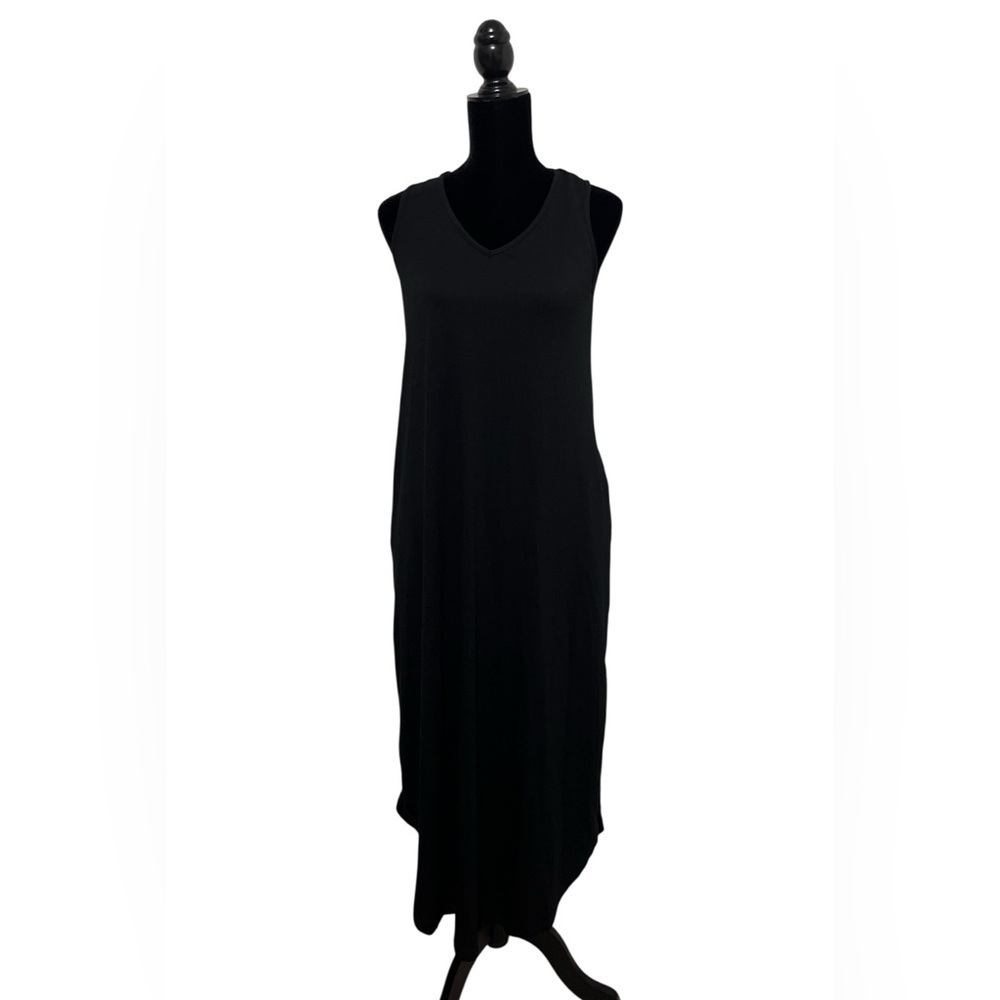NWT Lildy Solid Shirt Tail Dress Black Size S-M - Picture 6 of 12